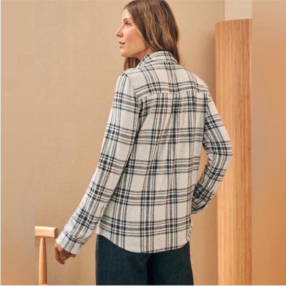 Faherty Legend Sweater Shirt Snowonder Plaid Medium - Picture 4 of 15